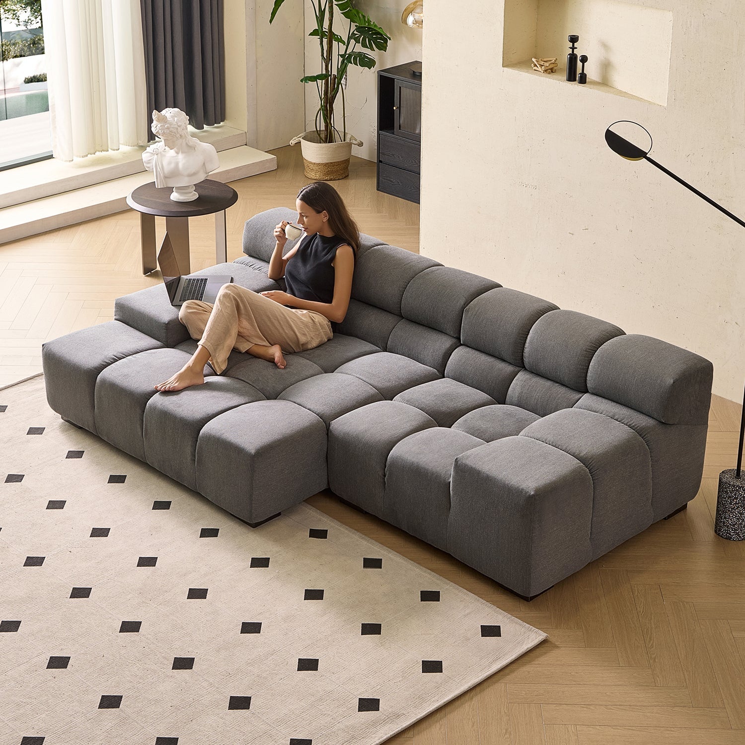 sectional - Amora Sectional Low Arm - MC - Mario Capasa