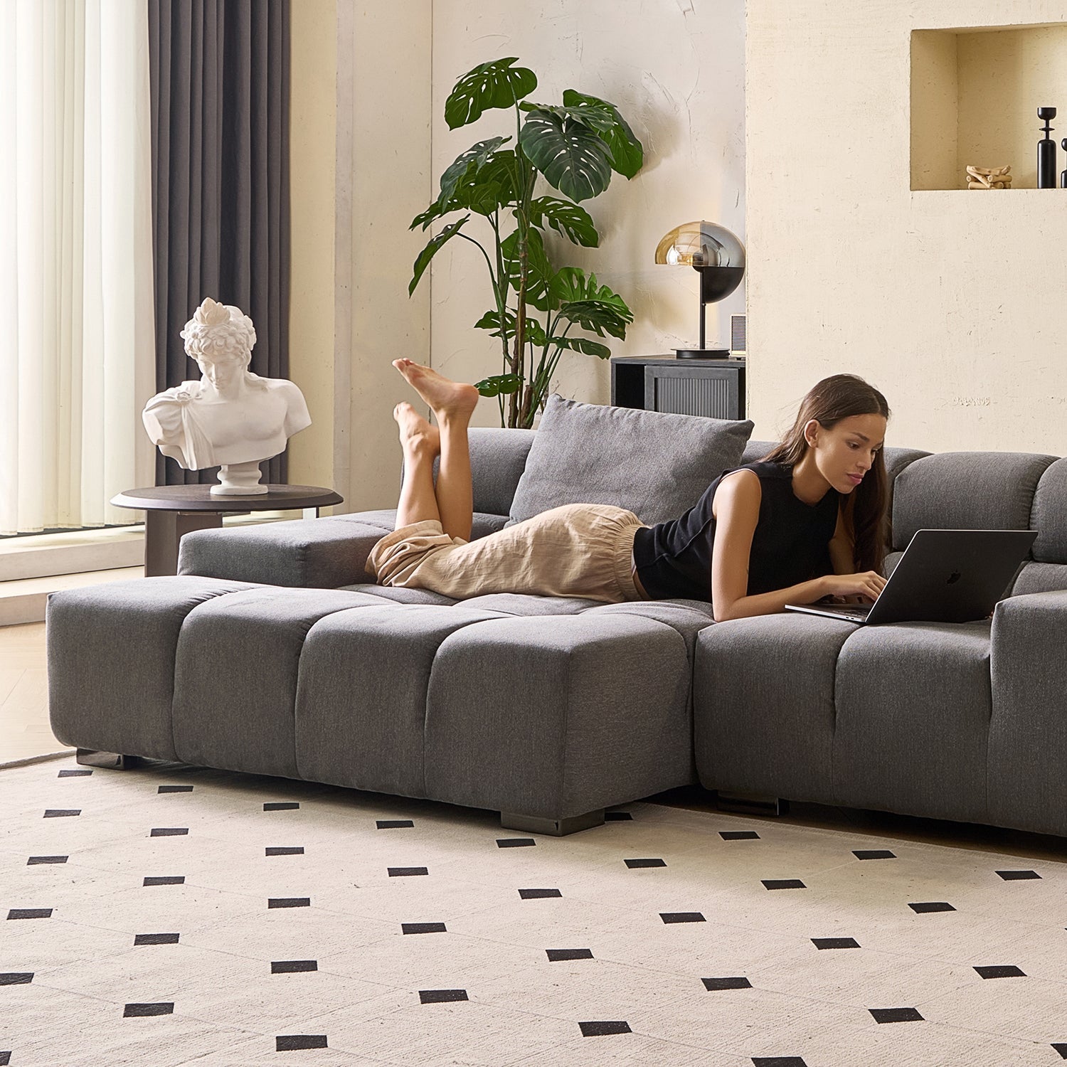 sectional - Amora Sectional Low Arm - MC - Mario Capasa
