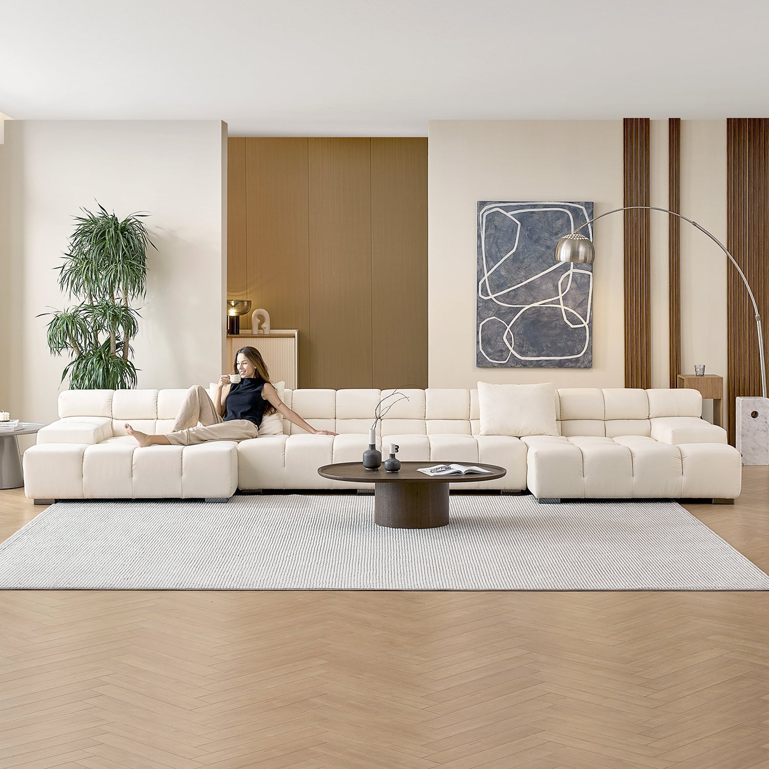 sectional - Amora U Sectional Low Arm - MC - Mario Capasa