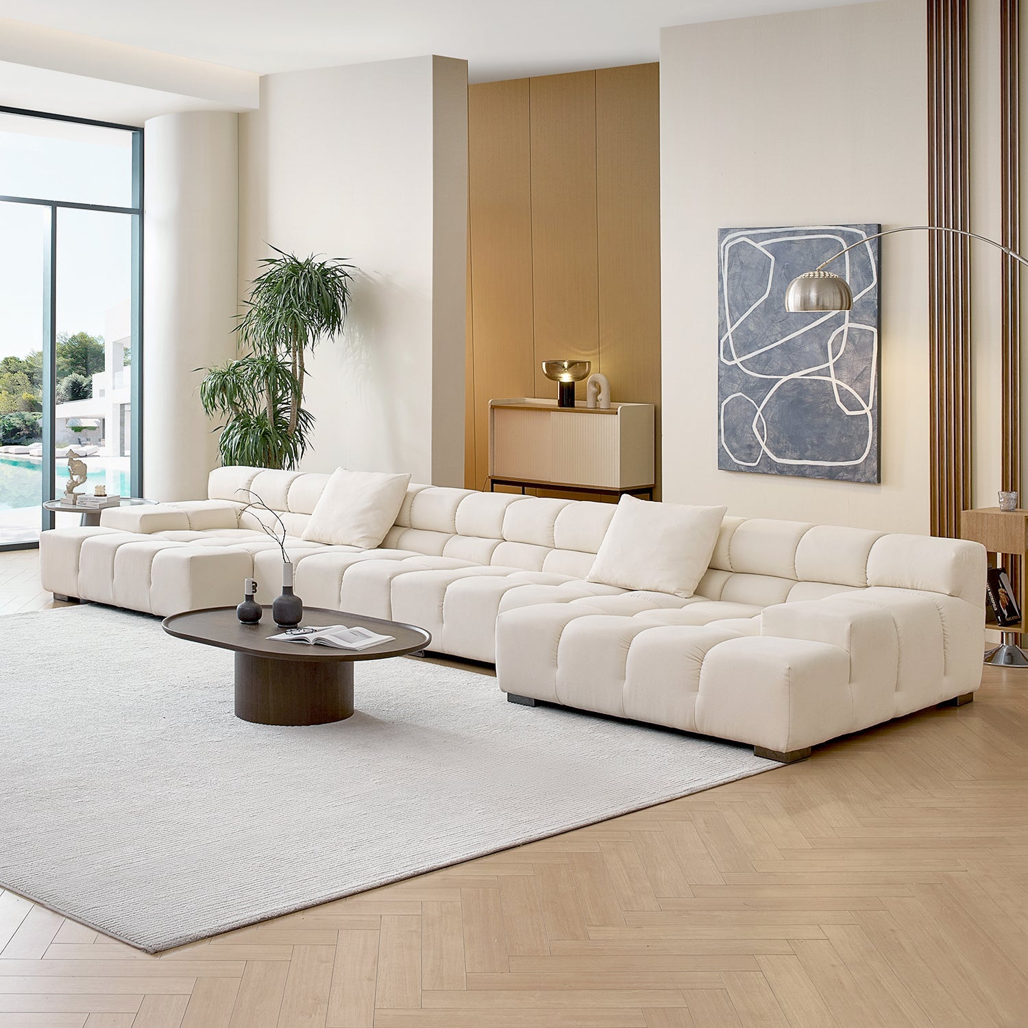 sectional - Amora U Sectional Low Arm - MC - Mario Capasa