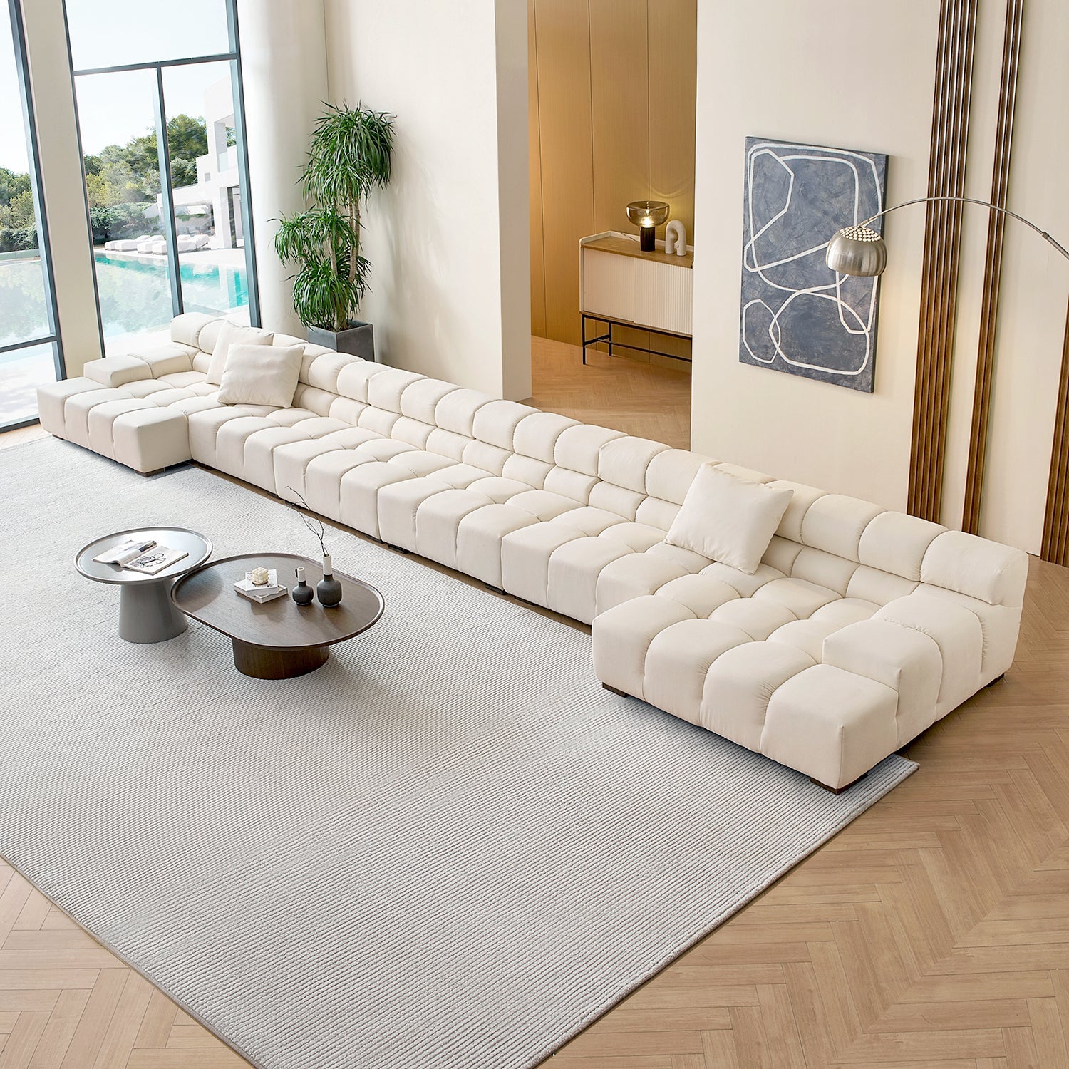 sectional - Amora U Sectional Low Arm - MC - Mario Capasa