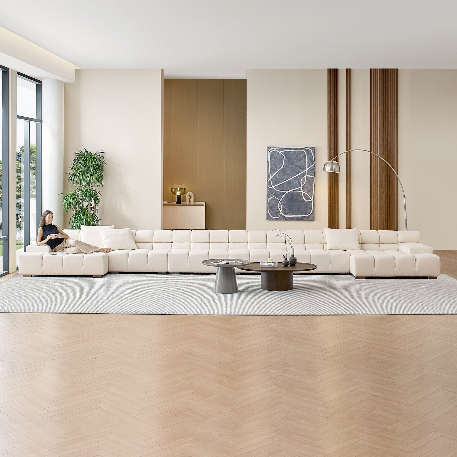 sectional - Amora U Sectional Low Arm - MC - Mario Capasa