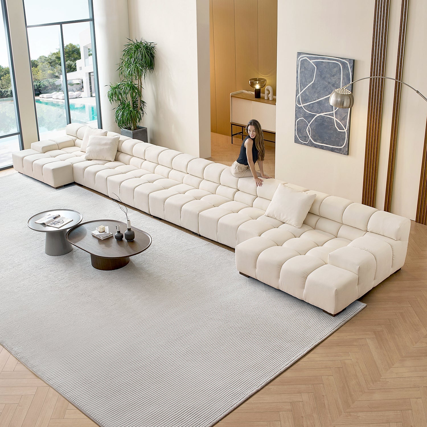 sectional - Amora U Sectional Low Arm - MC - Mario Capasa