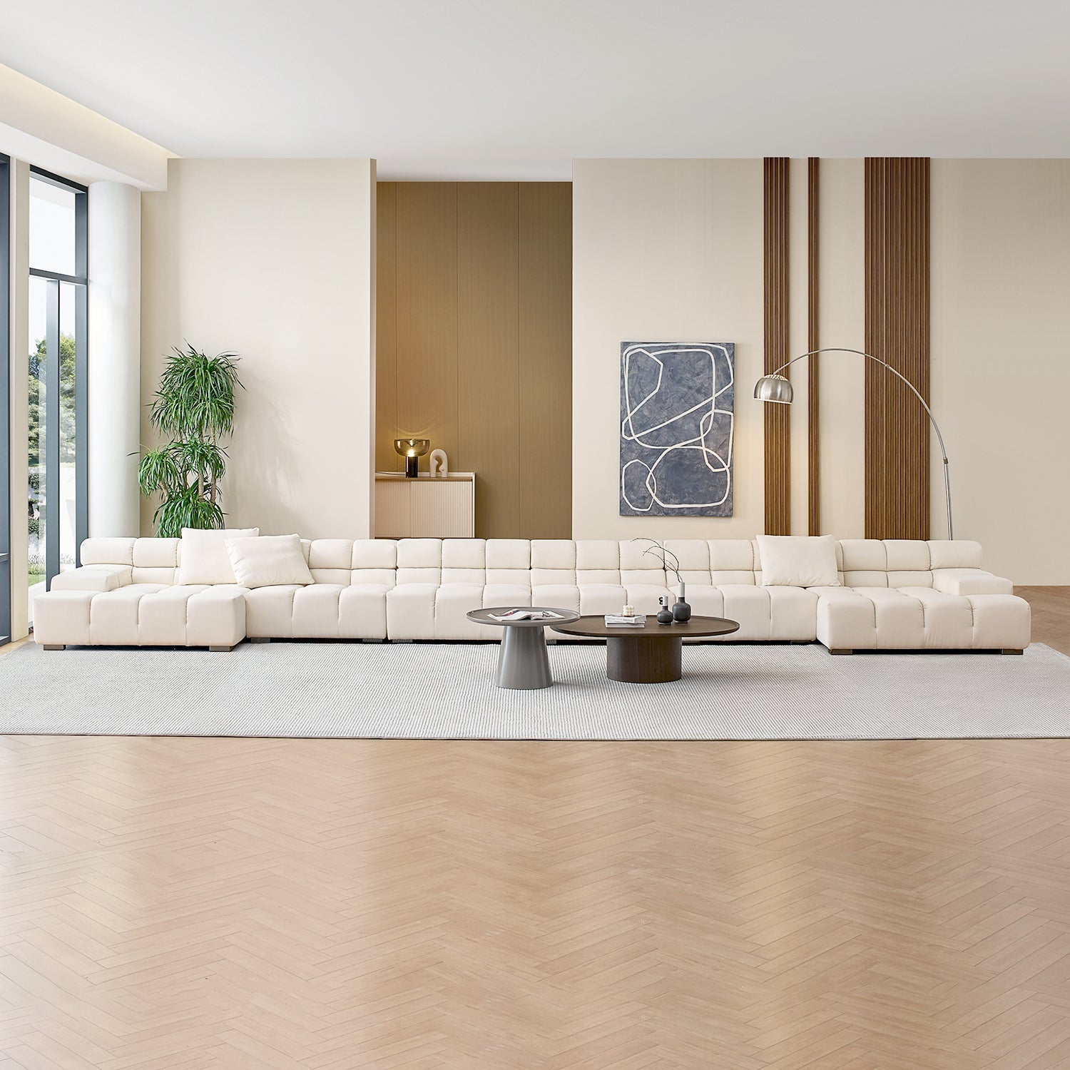 sectional - Amora U Sectional Low Arm - MC - Mario Capasa