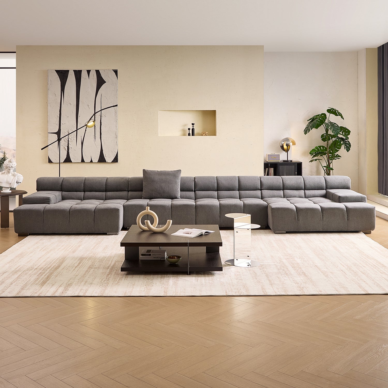 sectional - Amora U Sectional Low Arm - MC - Mario Capasa