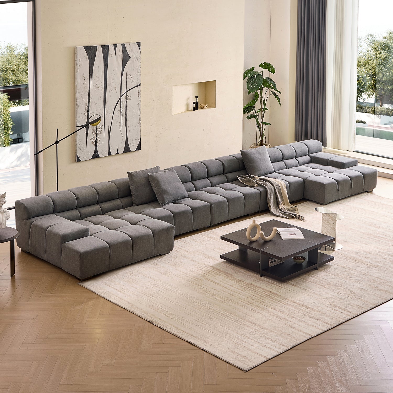 sectional - Amora U Sectional Low Arm - MC - Mario Capasa