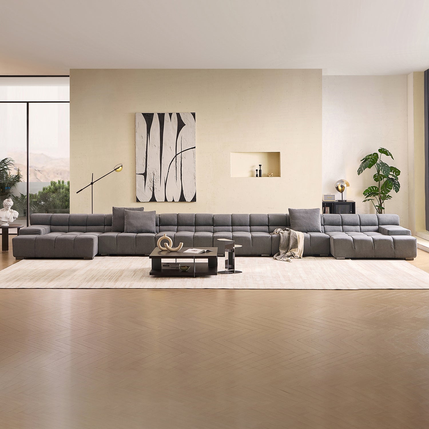 sectional - Amora U Sectional Low Arm - MC - Mario Capasa
