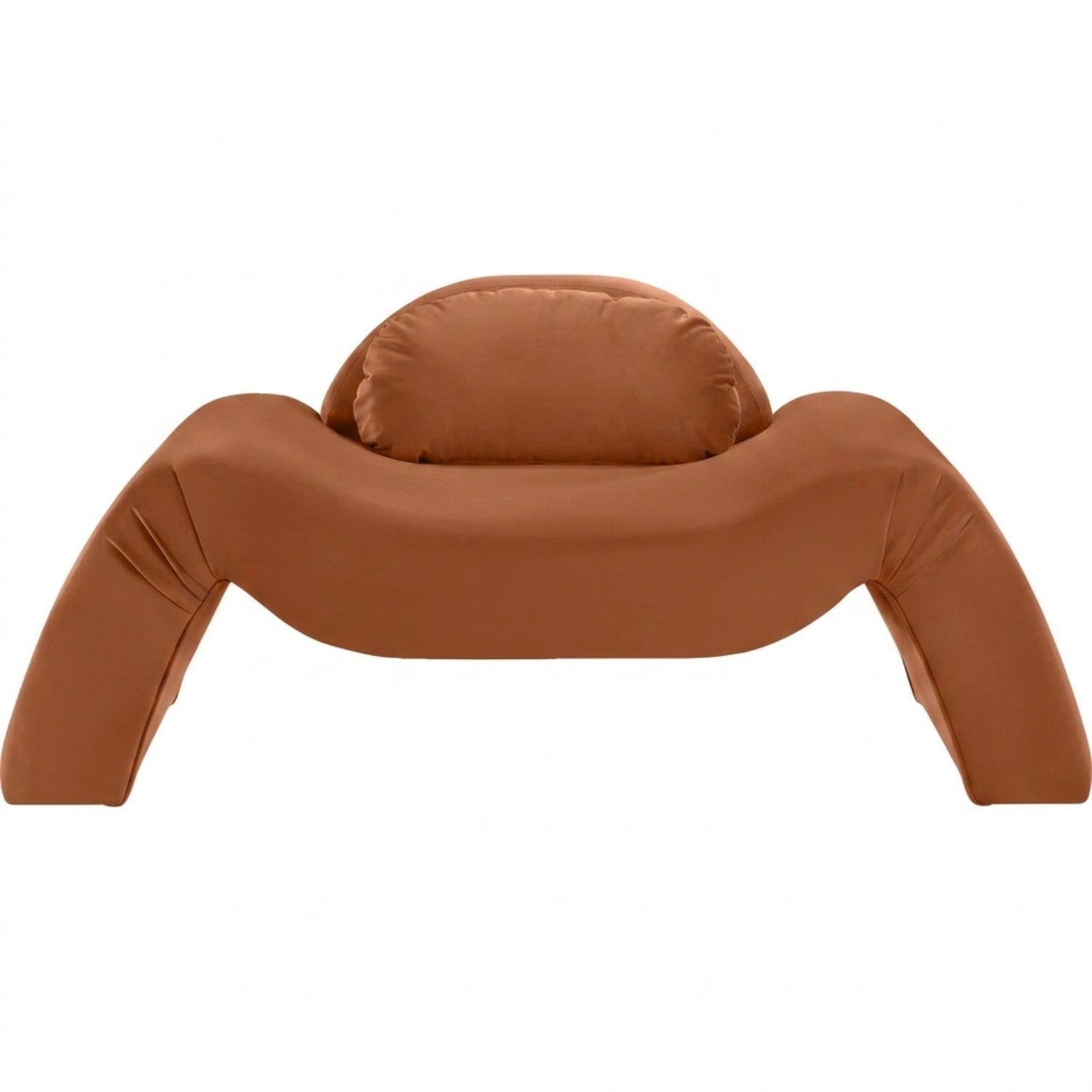 Brown inflatable chair on a white background