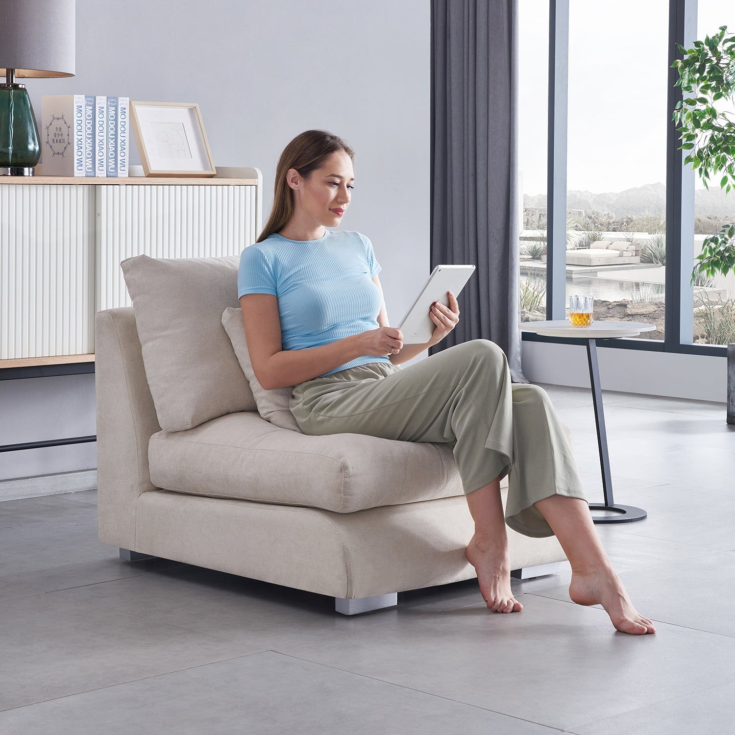 Modular - Feathers 1 - Seater - Armless - MC - Mario Capasa
