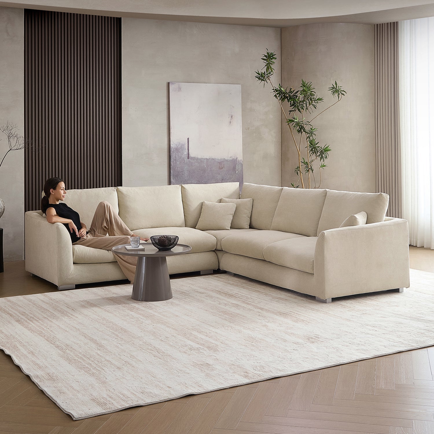 Sofa - Feathers L Sectional - MC - Mario Capasa