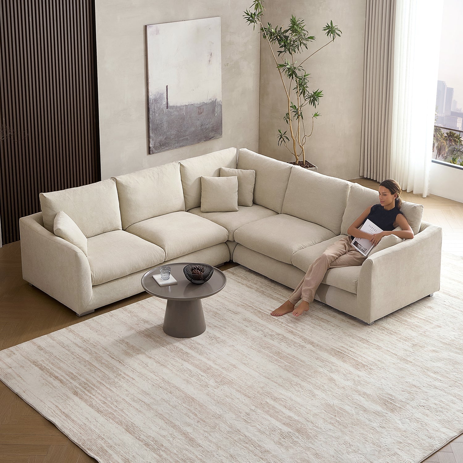 Sofa - Feathers L Sectional - MC - Mario Capasa