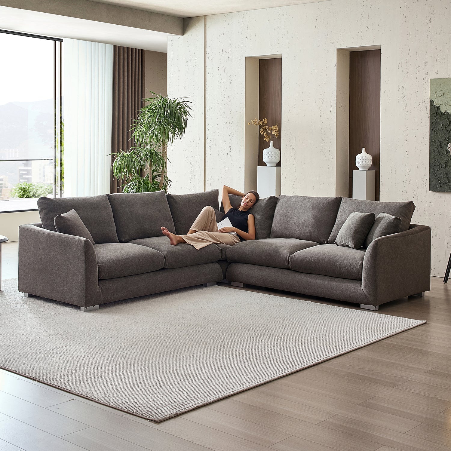 Sofa - Feathers L Sectional - MC - Mario Capasa