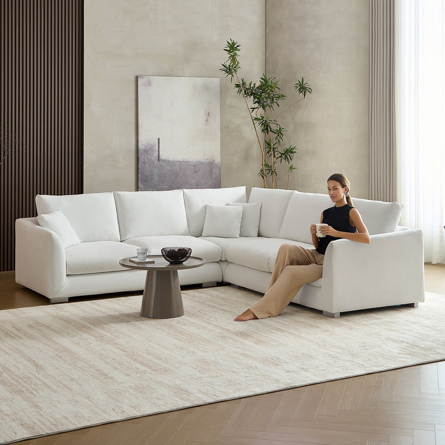 Sofa - Feathers L Sectional - MC - Mario Capasa