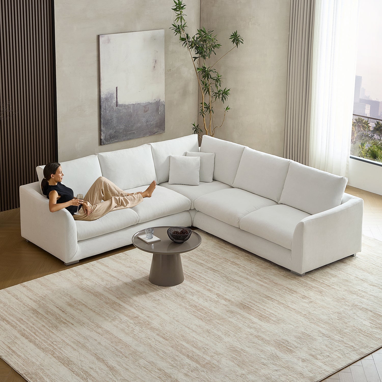Sofa - Feathers L Sectional - MC - Mario Capasa