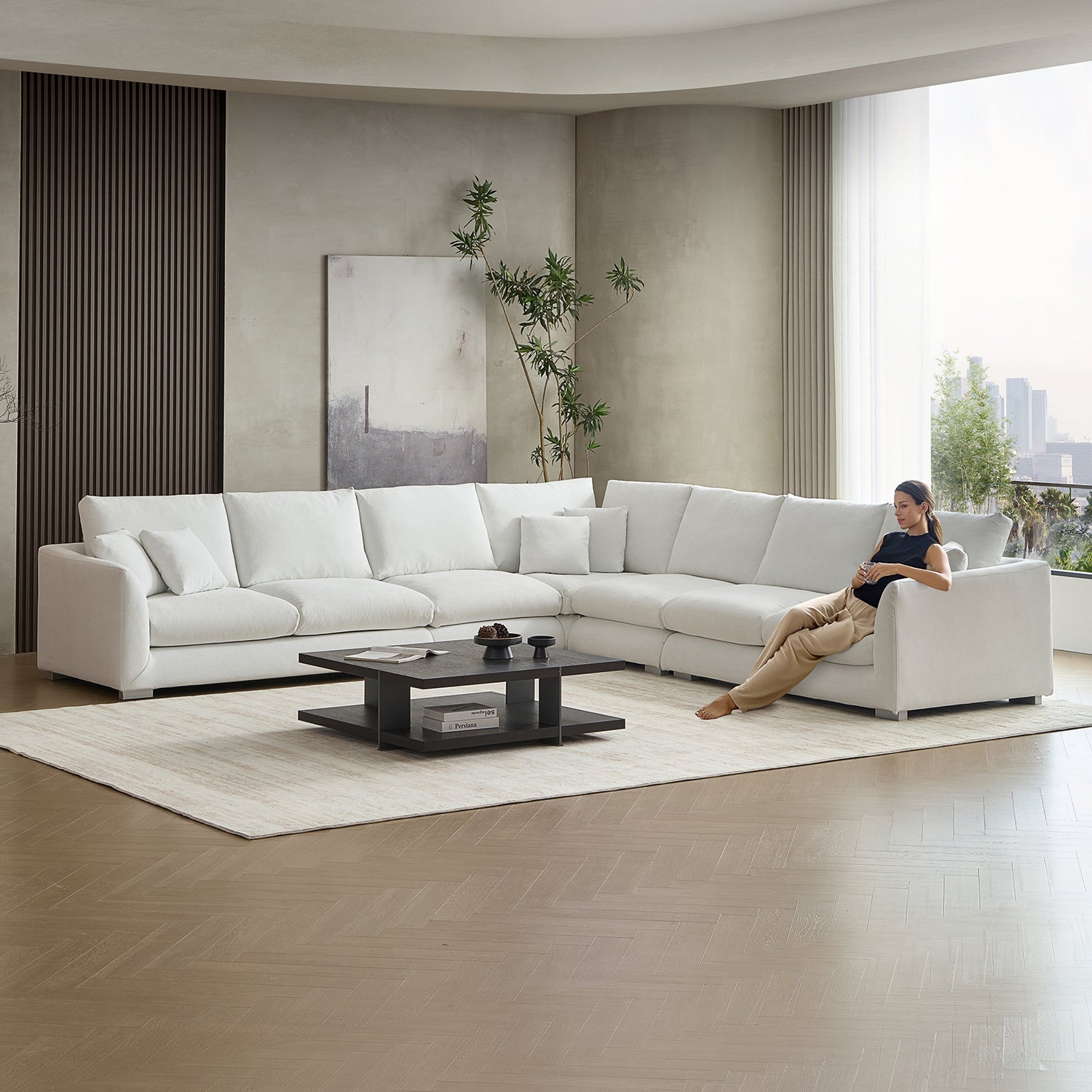 Sofa - Feathers L Sectional - MC - Mario Capasa