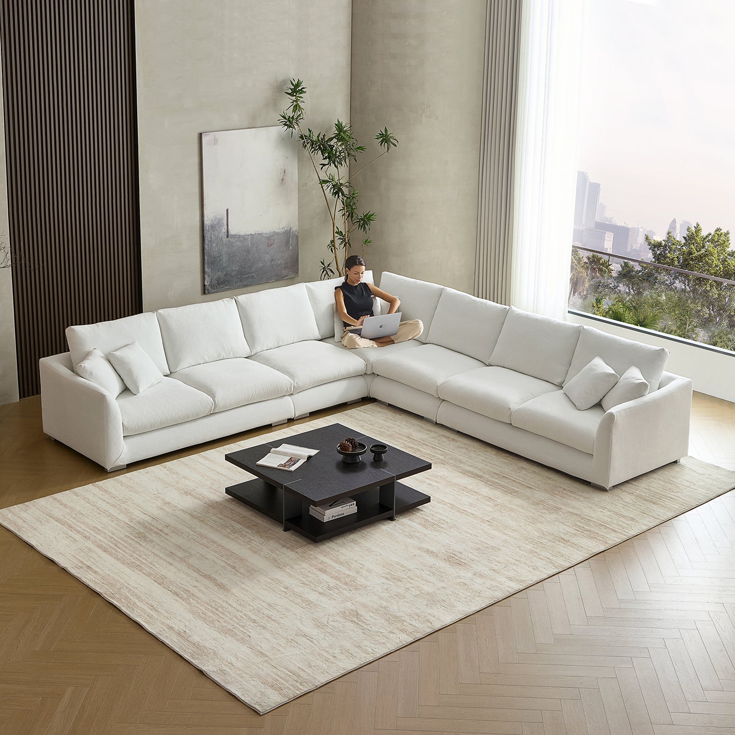 Sofa - Feathers L Sectional - MC - Mario Capasa