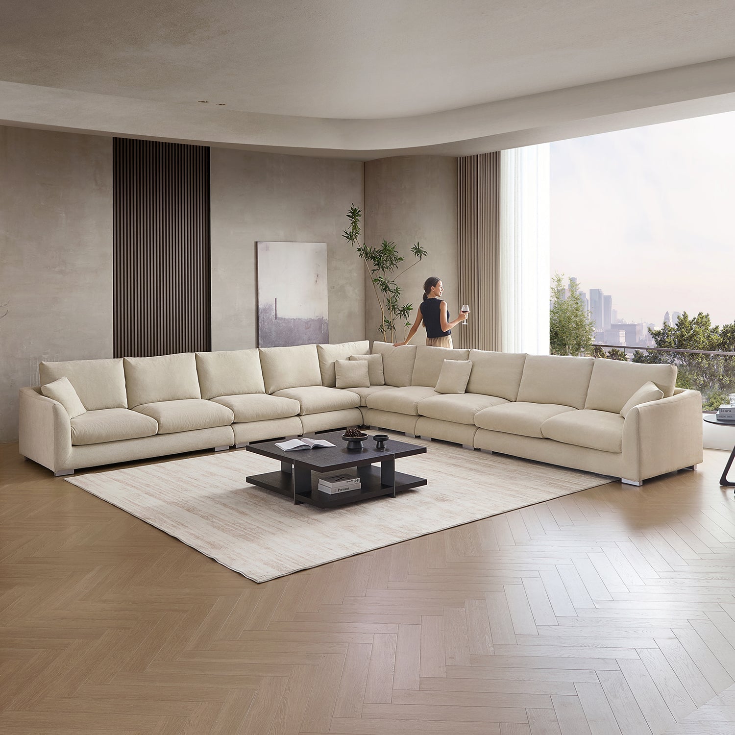 Sofa - Feathers L Sectional - MC - Mario Capasa