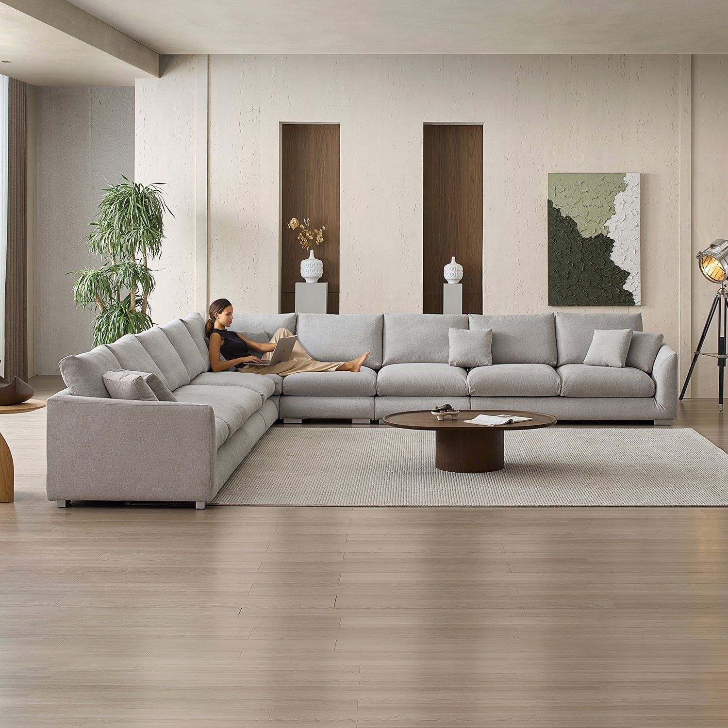 Sofa - Feathers L Sectional - MC - Mario Capasa