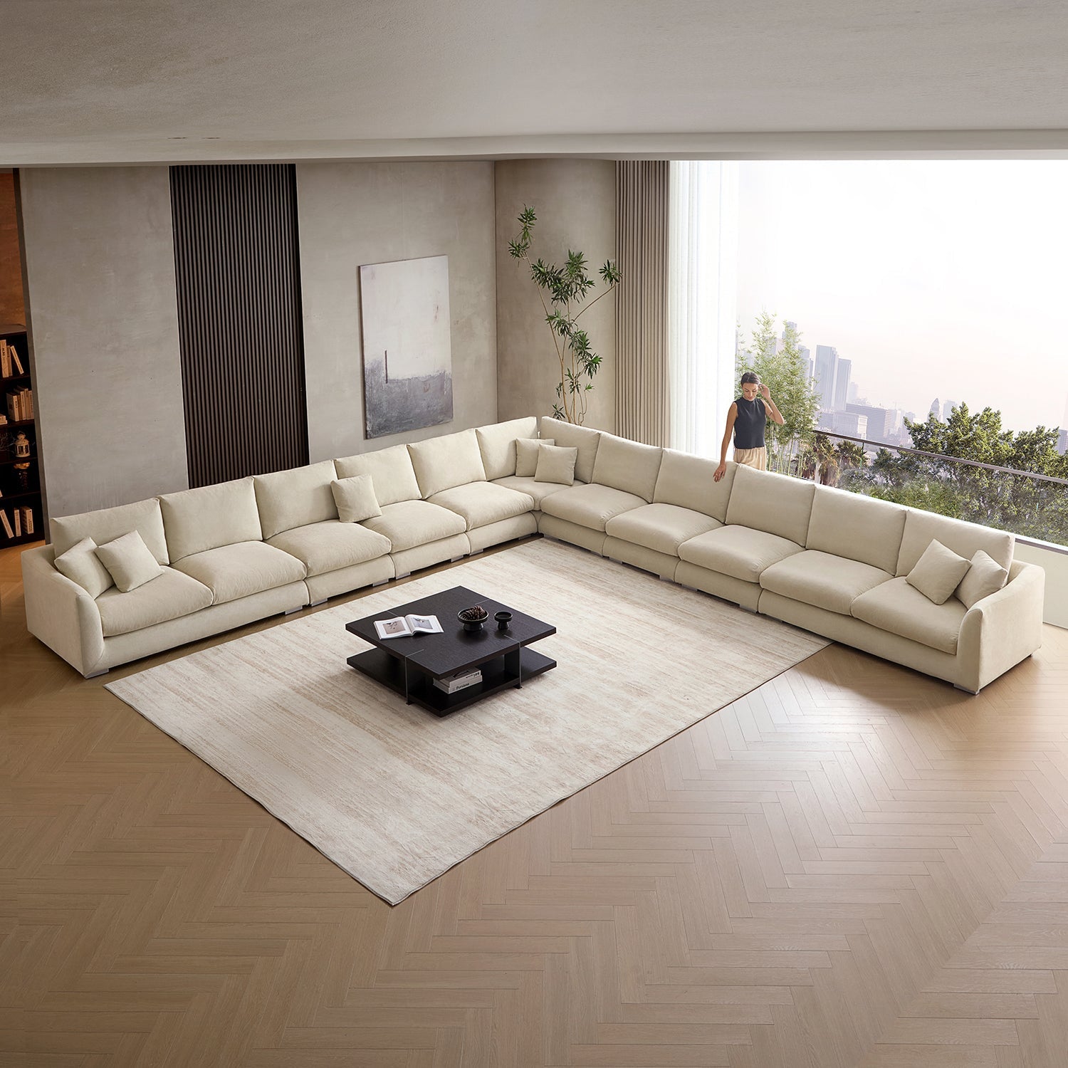 Sofa - Feathers L Sectional - MC - Mario Capasa