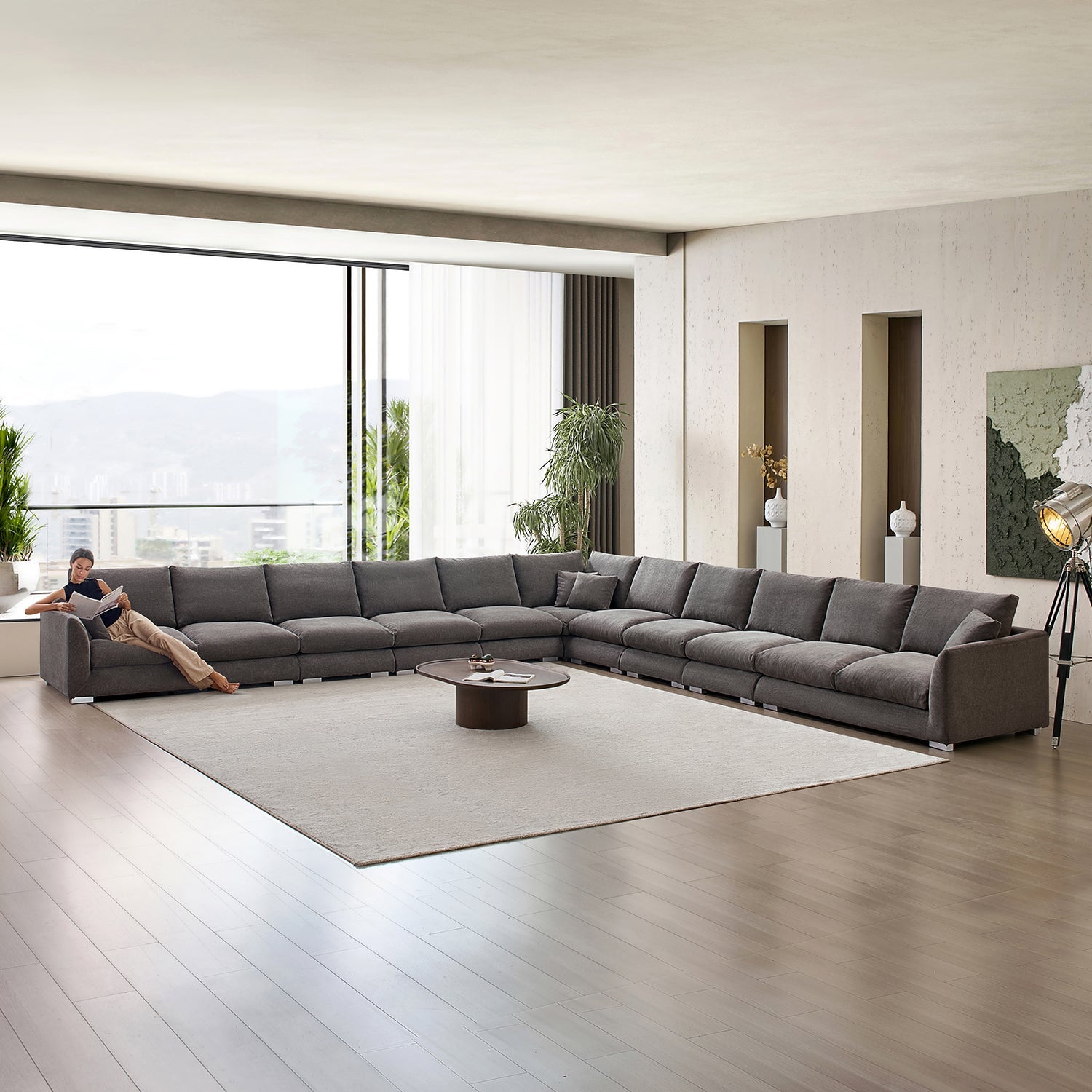 Sofa - Feathers L Sectional - MC - Mario Capasa