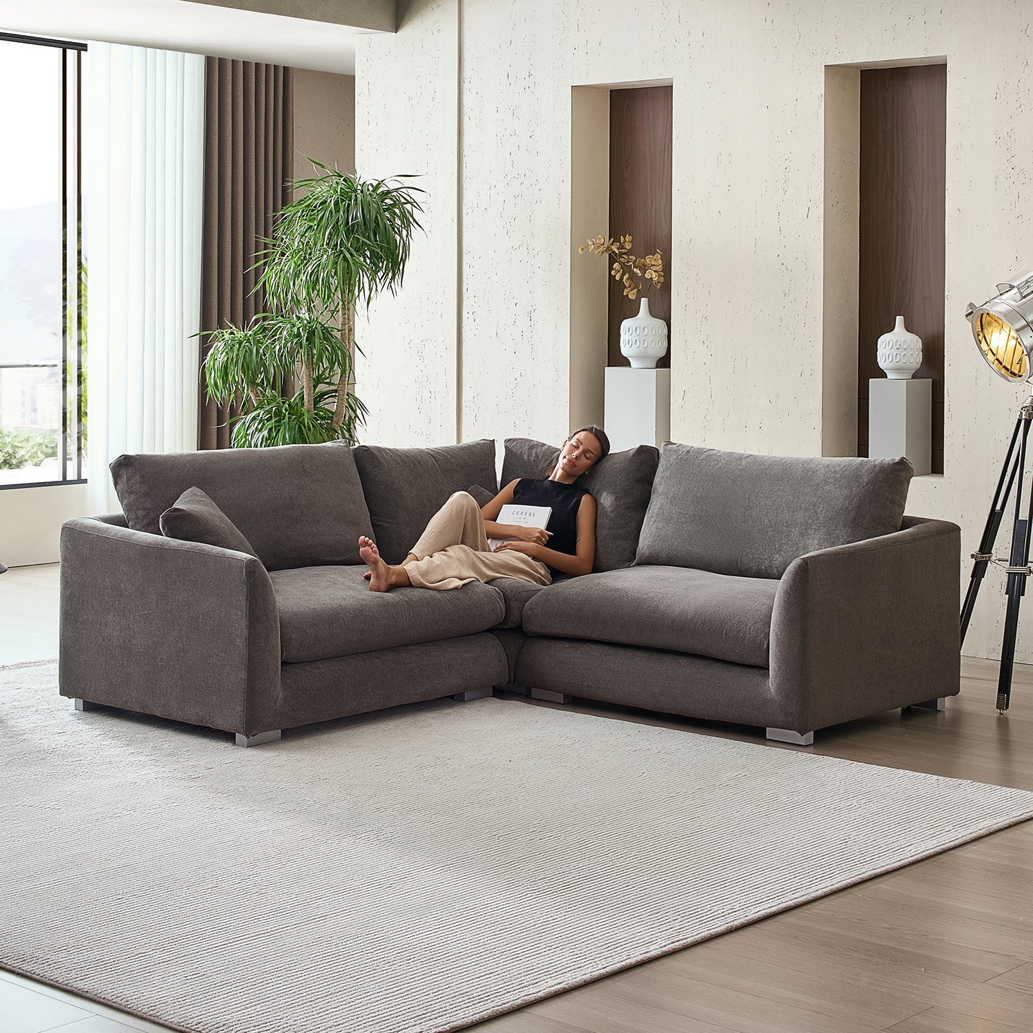 Sofa - Feathers L Sectional - MC - Mario Capasa