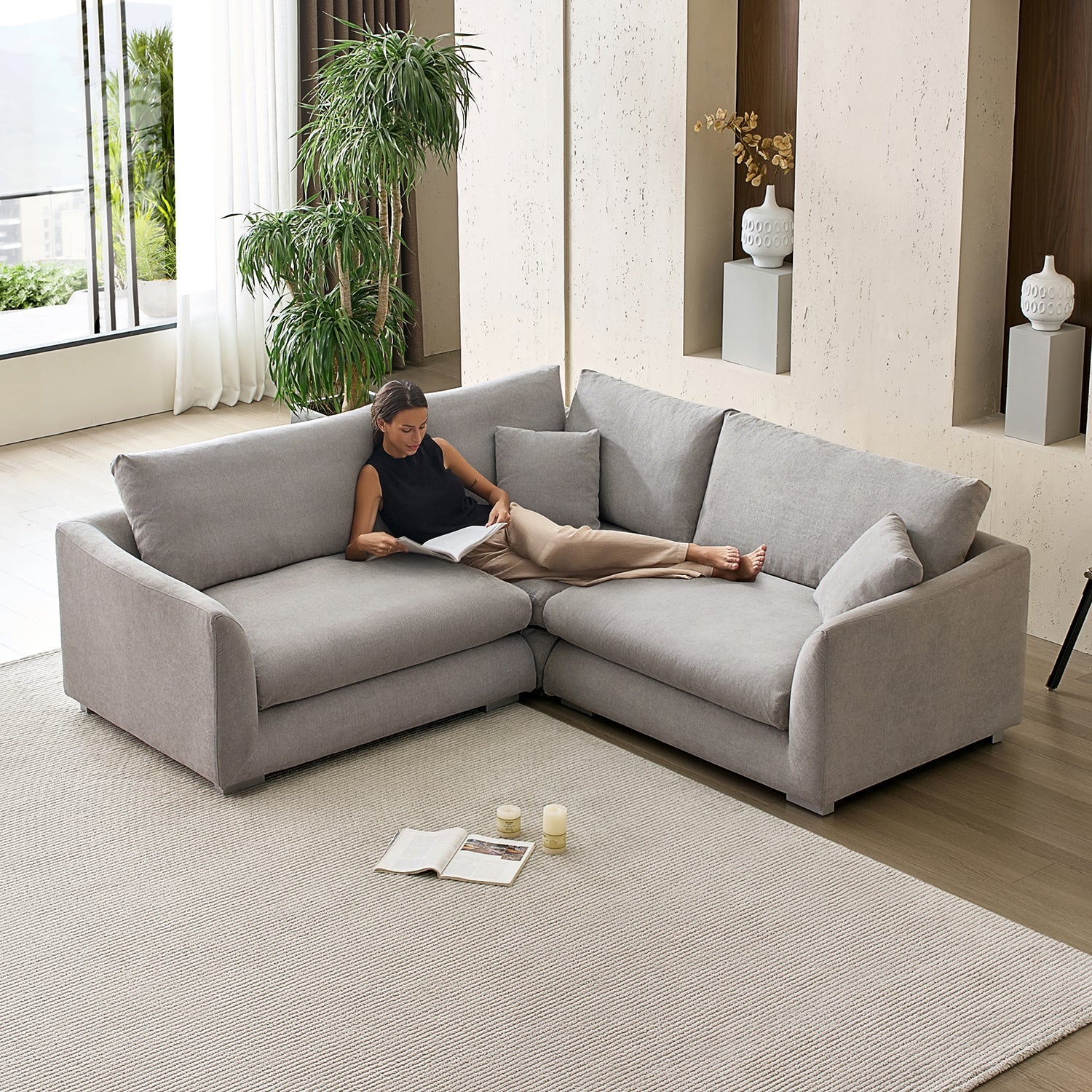 Sofa - Feathers L Sectional - MC - Mario Capasa