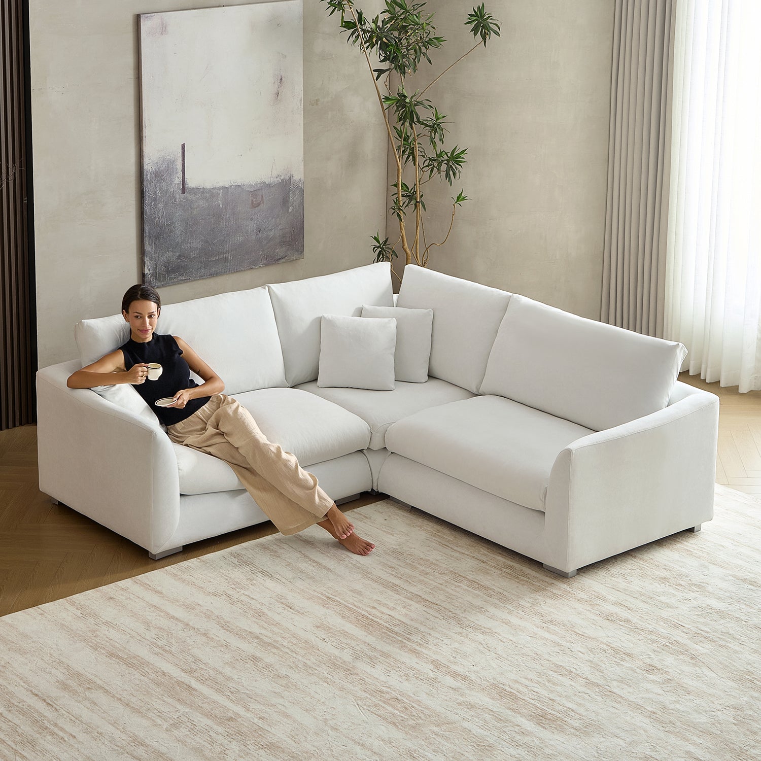 Sofa - Feathers L Sectional - MC - Mario Capasa