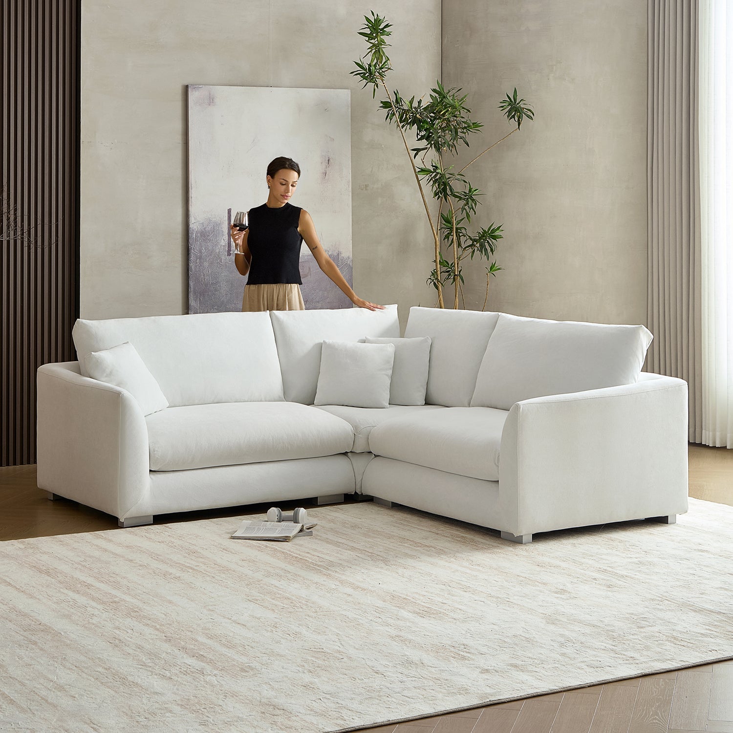 Sofa - Feathers L Sectional - MC - Mario Capasa