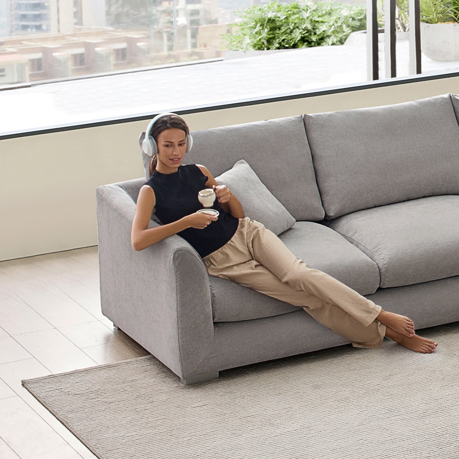 Sofa - Feathers L Sectional - MC - Mario Capasa