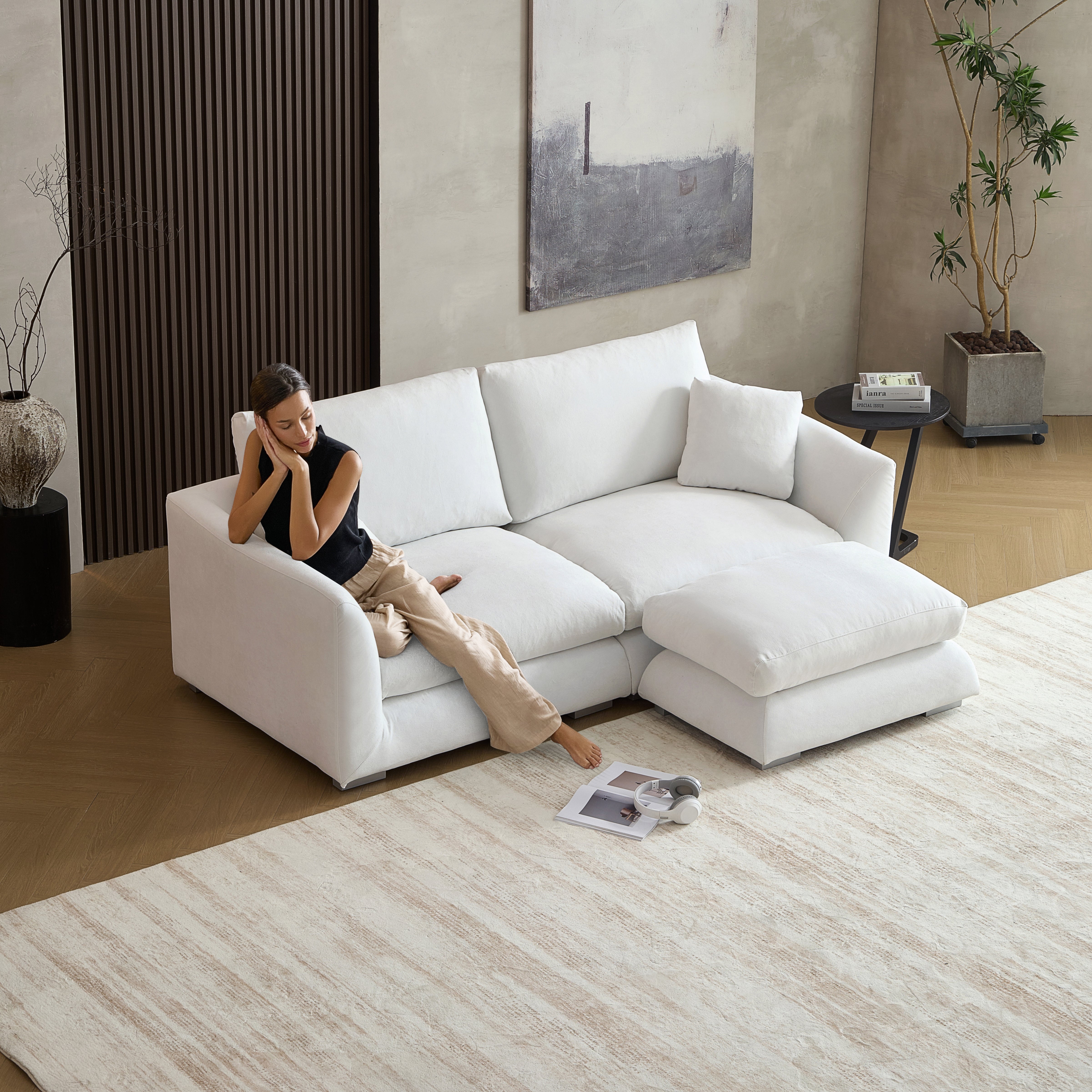 Sofa - Feathers Sofa + Ottoman - MC - Mario Capasa