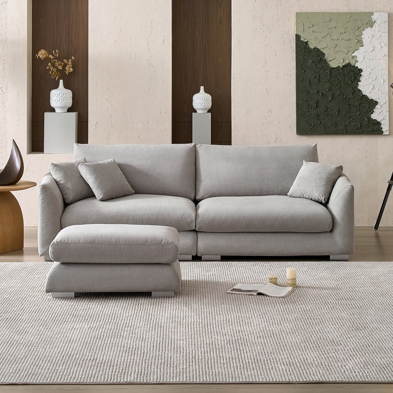 Sofa - Feathers Sofa + Ottoman - MC - Mario Capasa