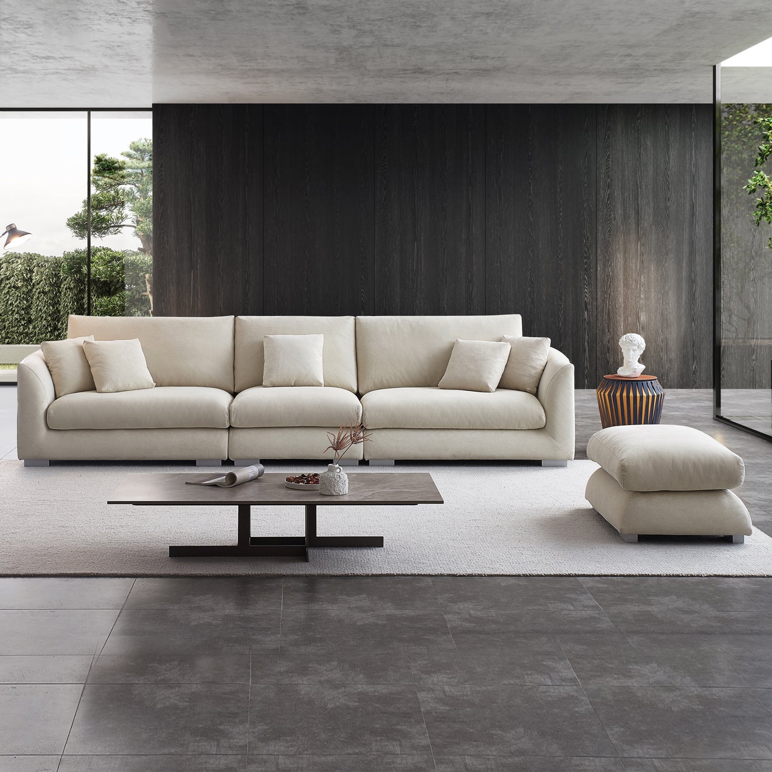 Sofa - Feathers Sofa + Ottoman - MC - Mario Capasa