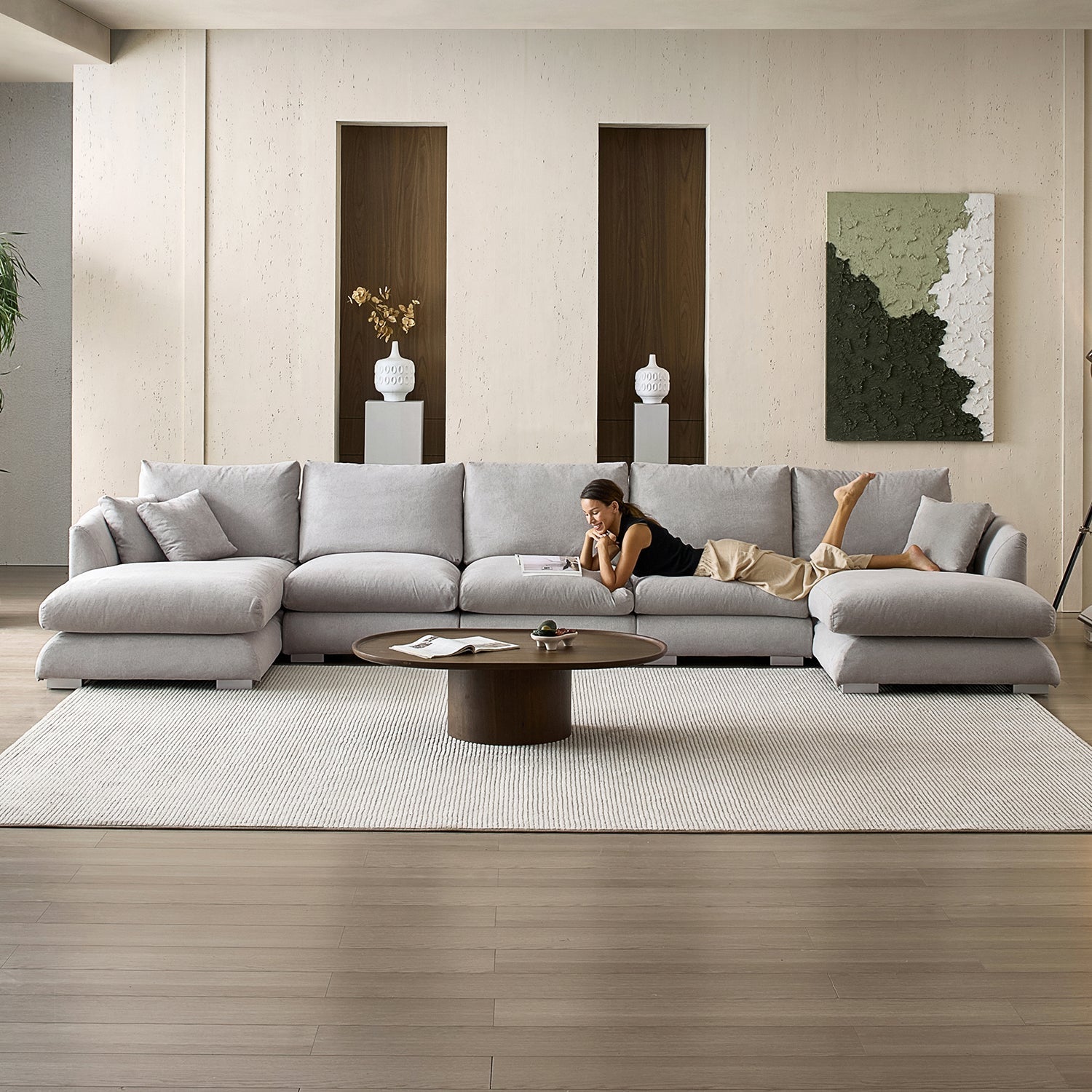 sectional - Feathers U - Sectional - MC - Mario Capasa