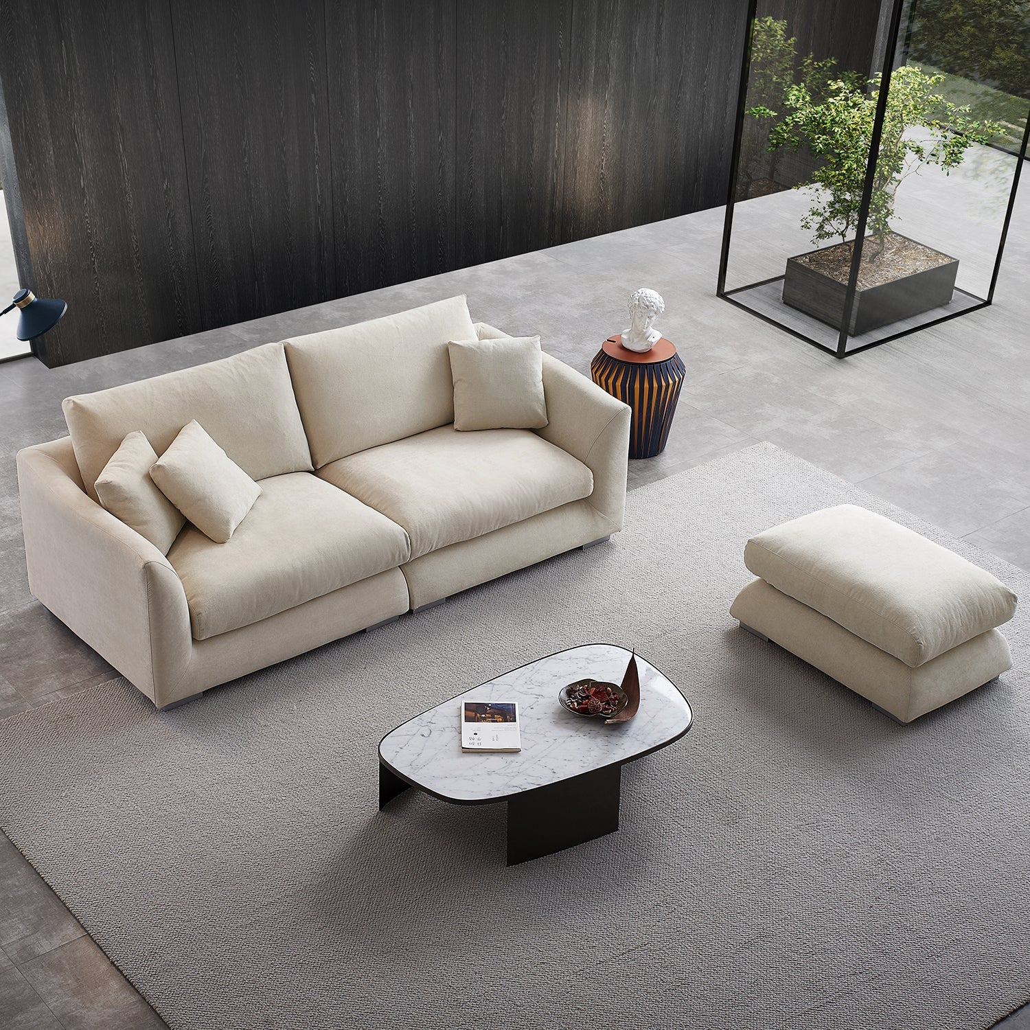 Sofa - Feathers Sofa + Ottoman - MC - Mario Capasa