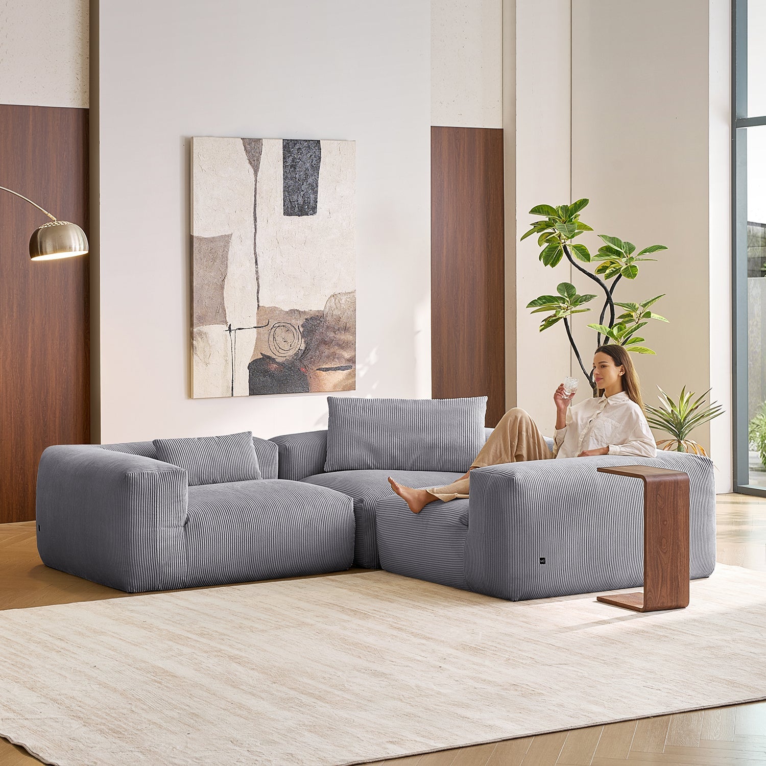Modular Sofa - Mellow Closed L Sectional - MC - Mario Capasa