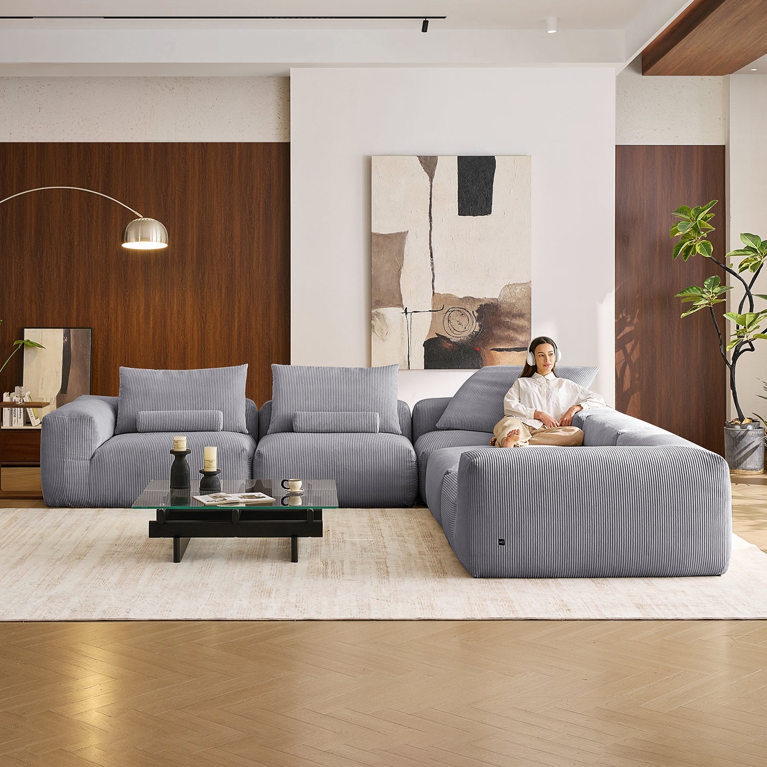 Modular Sofa - Mellow Closed L Sectional - MC - Mario Capasa