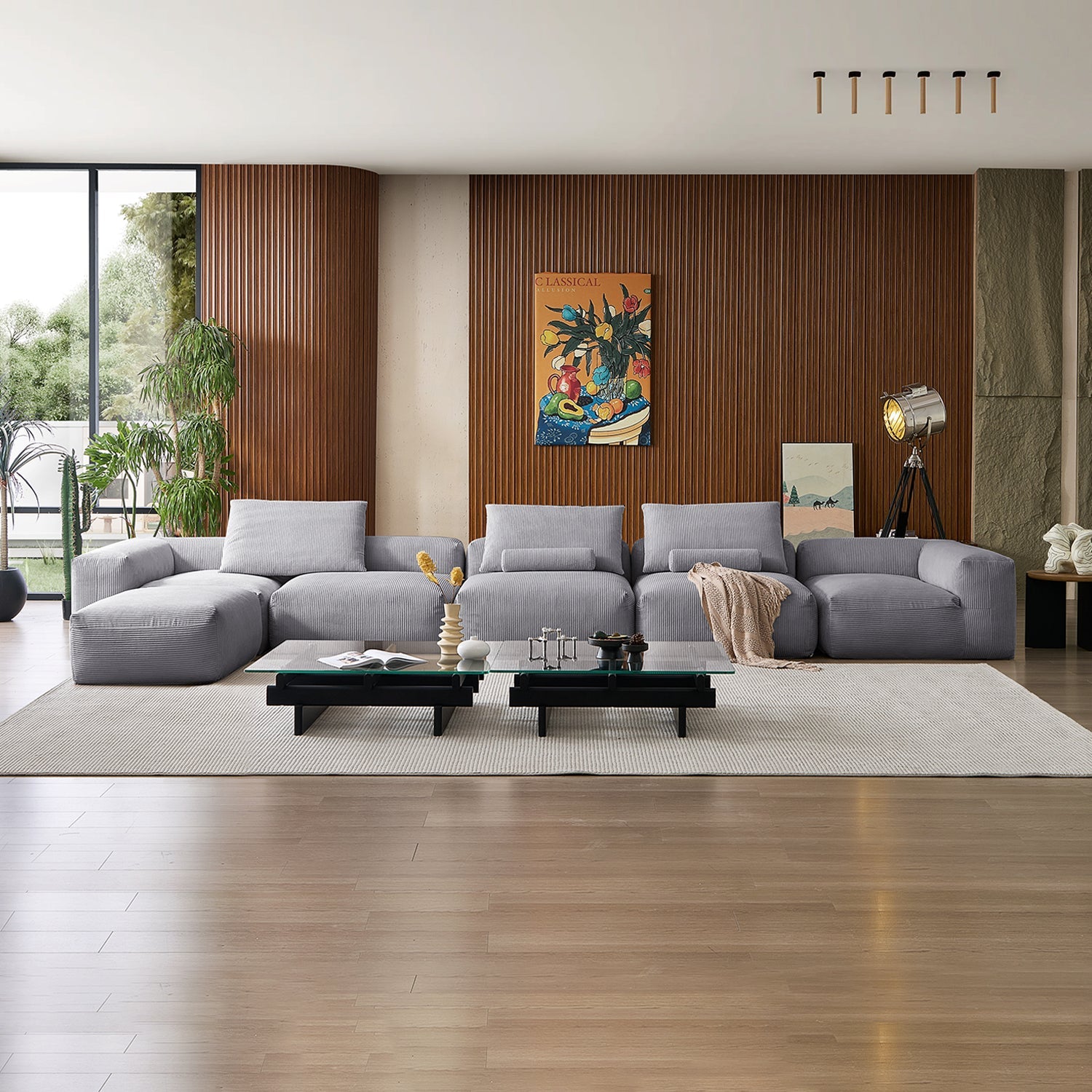 Modular Sofa - Mellow Extra Deep Sectional with Ottoman - MC - Mario Capasa