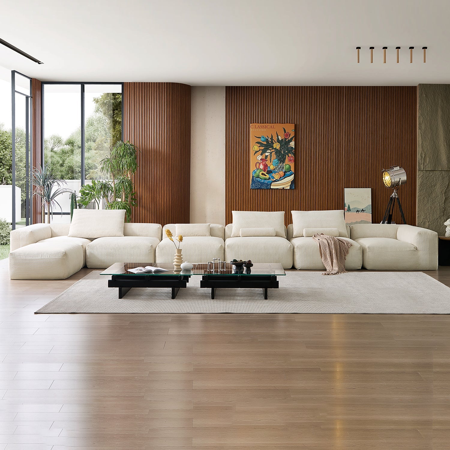 Modular Sofa - Mellow Extra Deep Sectional with Ottoman - MC - Mario Capasa
