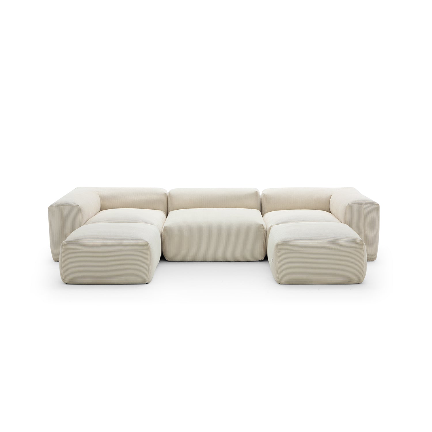 Modular Sofa - Mellow Extra Deep U Sectional with Ottoman - MC - Mario Capasa