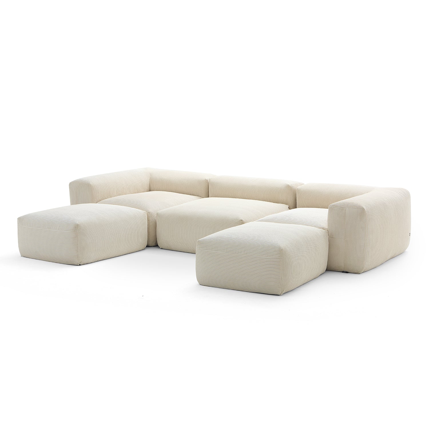 Modular Sofa - Mellow Extra Deep U Sectional with Ottoman - MC - Mario Capasa