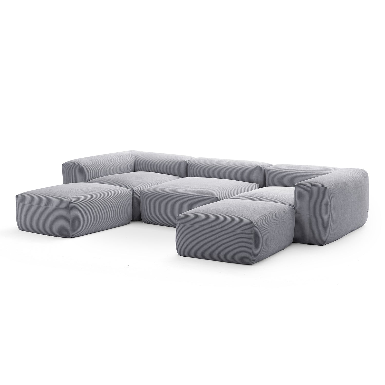 Modular Sofa - Mellow Extra Deep U Sectional with Ottoman - MC - Mario Capasa