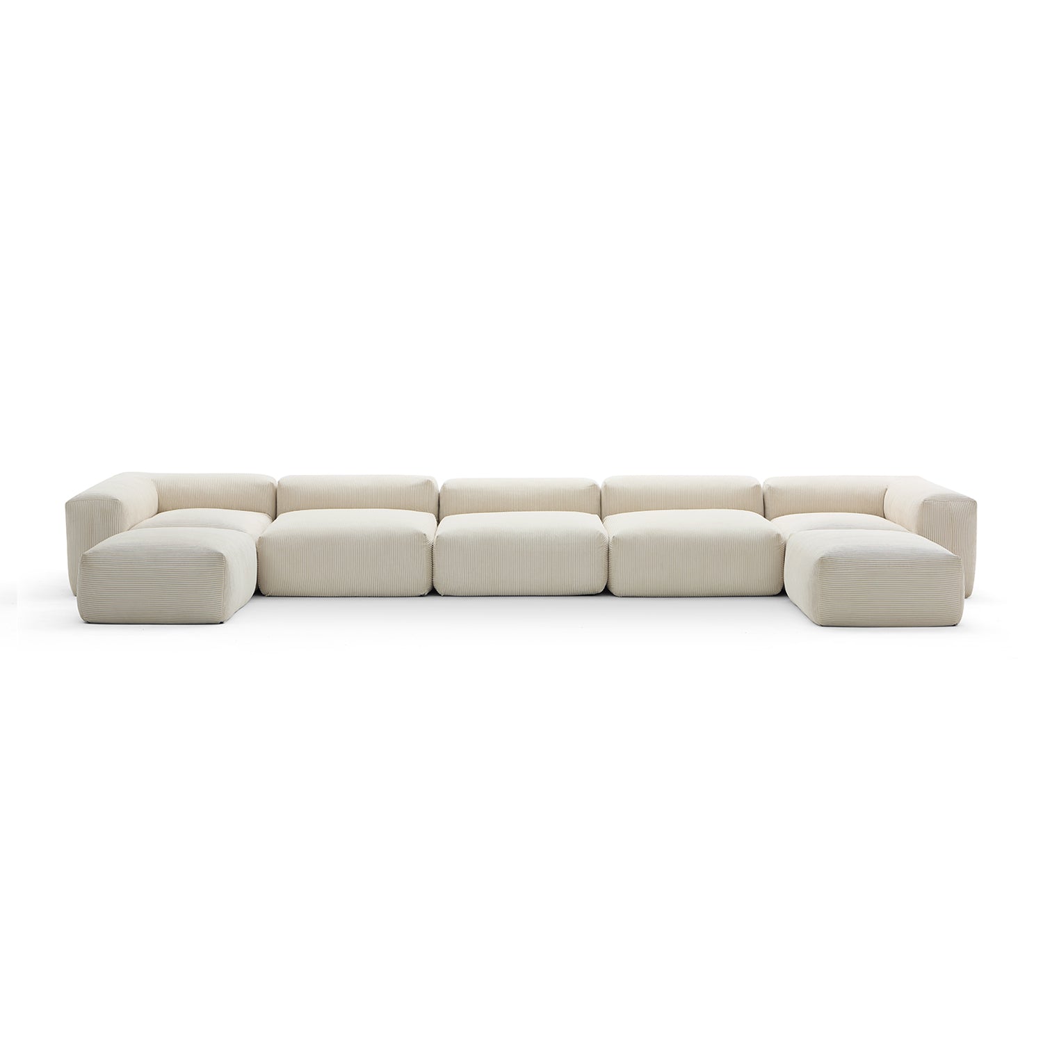 Modular Sofa - Mellow Extra Deep U Sectional with Ottoman - MC - Mario Capasa