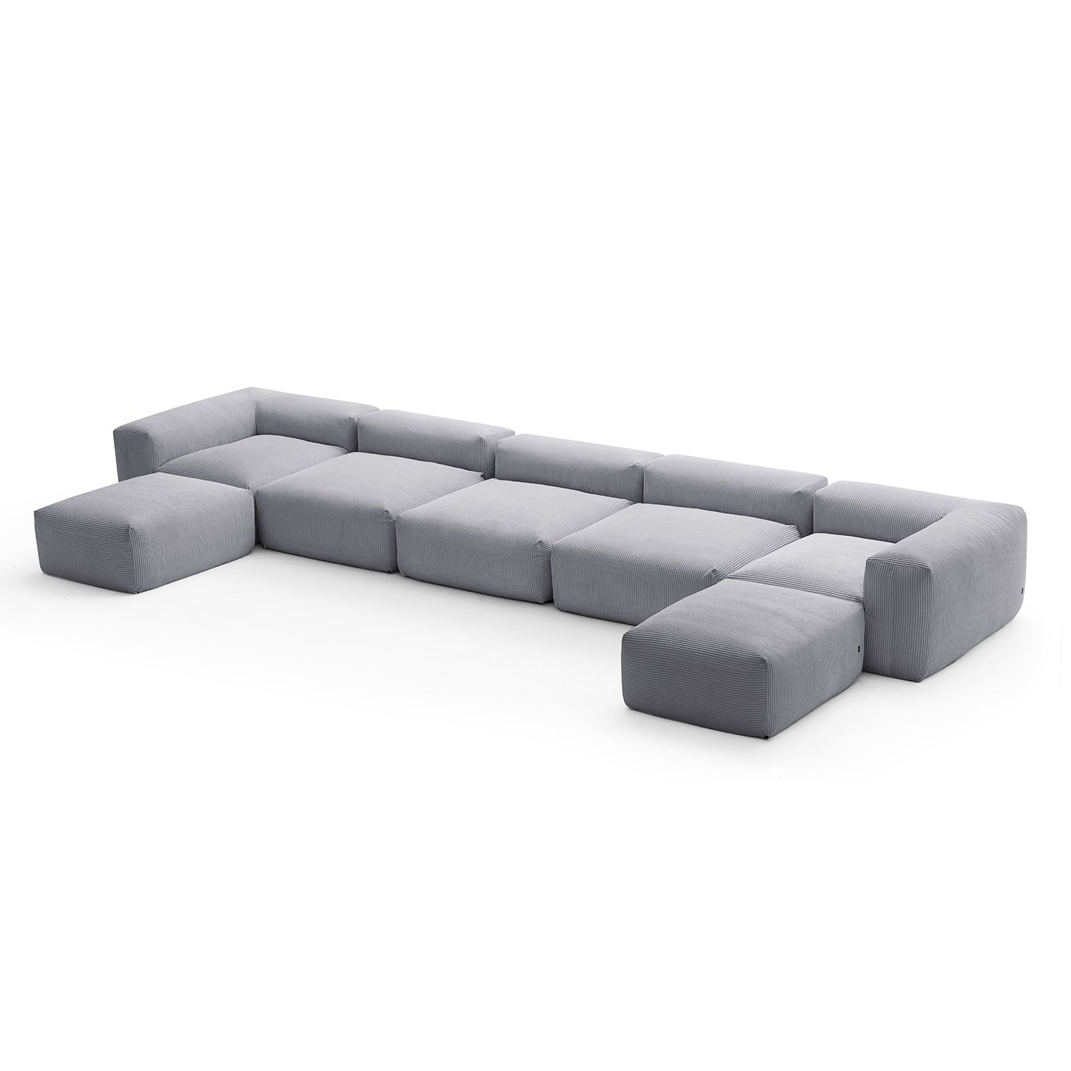 Modular Sofa - Mellow Extra Deep U Sectional with Ottoman - MC - Mario Capasa
