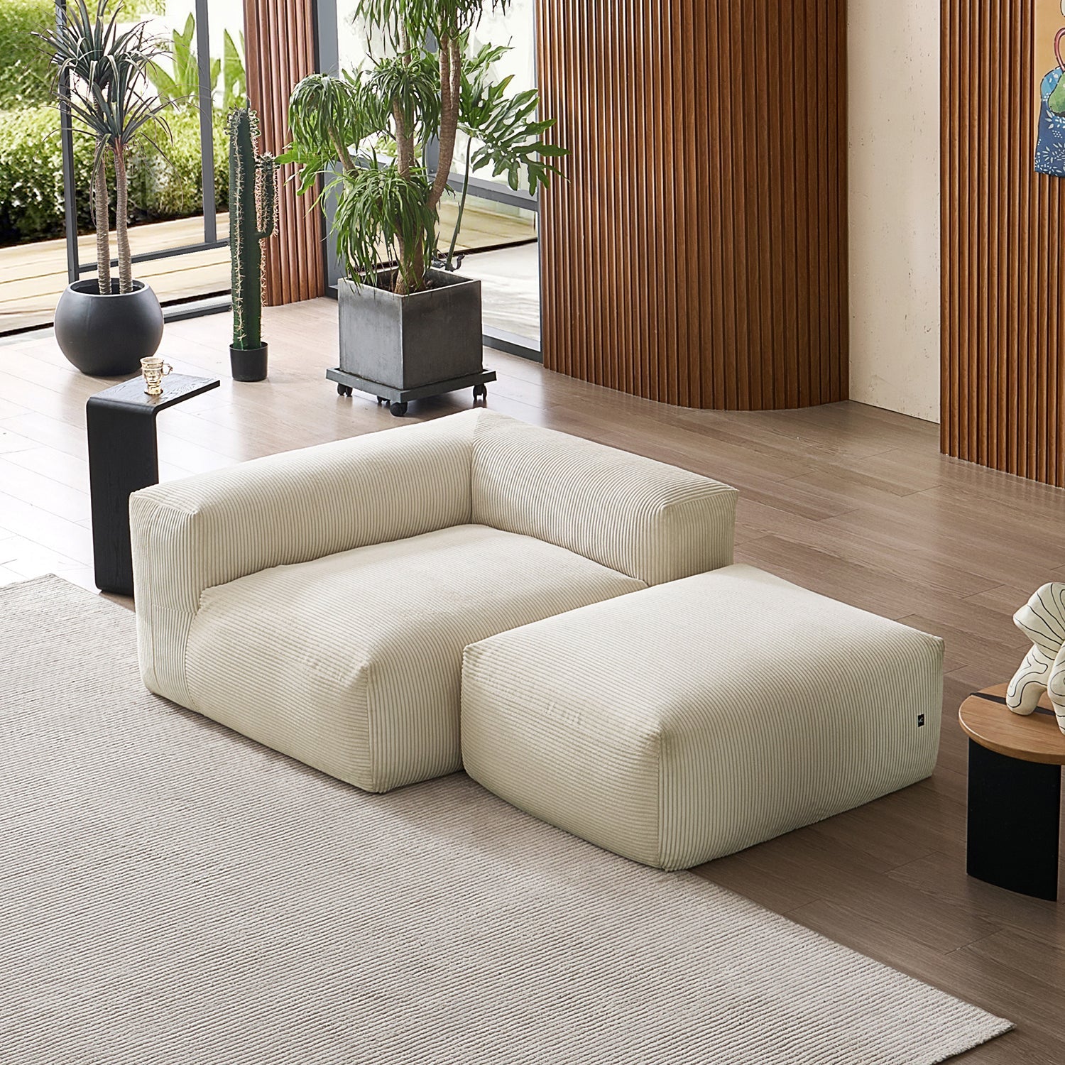 Modular Sofa - Mellow Half - Closed Sectional with Ottoman - MC - Mario Capasa