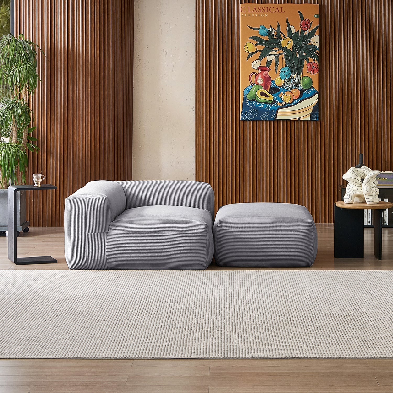 Modular Sofa - Mellow Half - Closed Sectional with Ottoman - MC - Mario Capasa