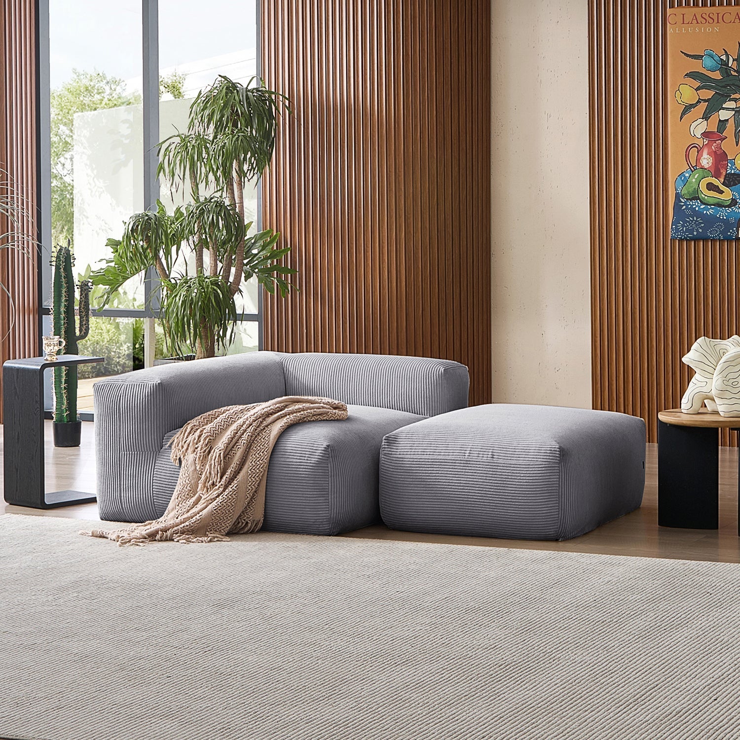 Modular Sofa - Mellow Half - Closed Sectional with Ottoman - MC - Mario Capasa