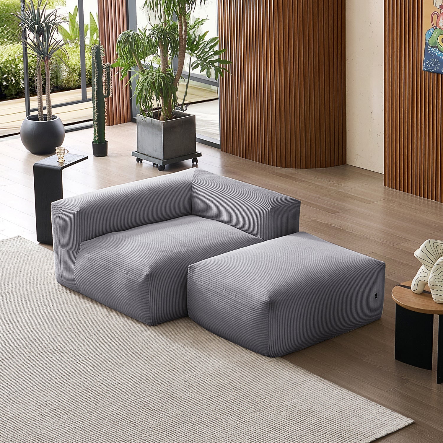 Modular Sofa - Mellow Half - Closed Sectional with Ottoman - MC - Mario Capasa