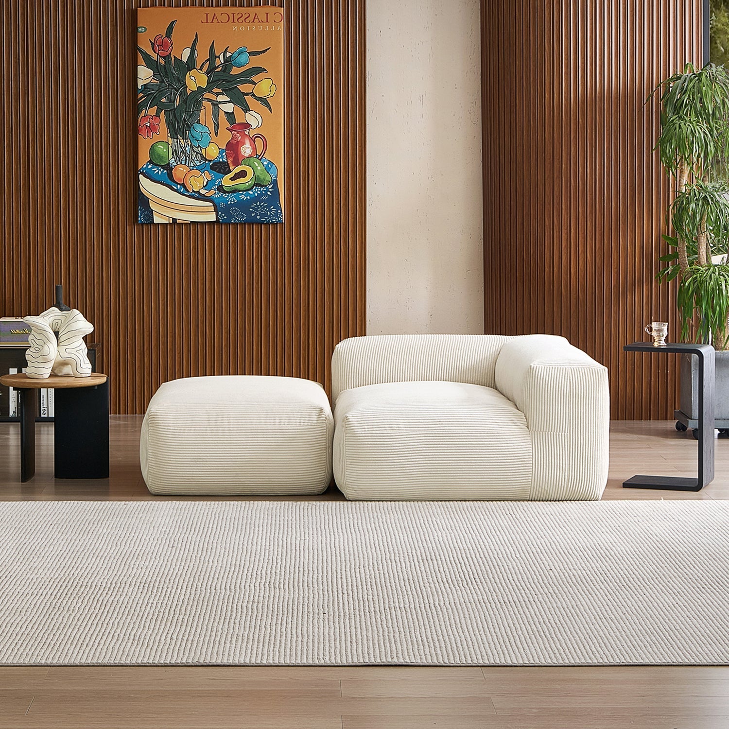 Modular Sofa - Mellow Half - Closed Sectional with Ottoman - MC - Mario Capasa