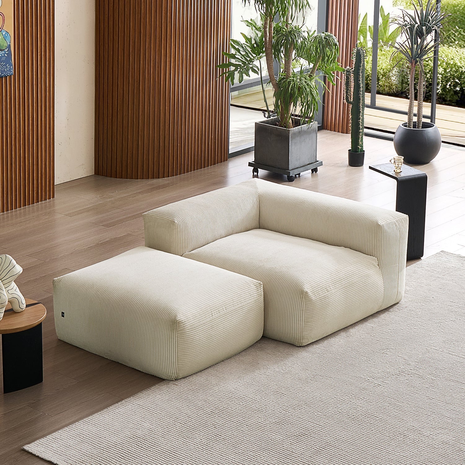 Modular Sofa - Mellow Half - Closed Sectional with Ottoman - MC - Mario Capasa