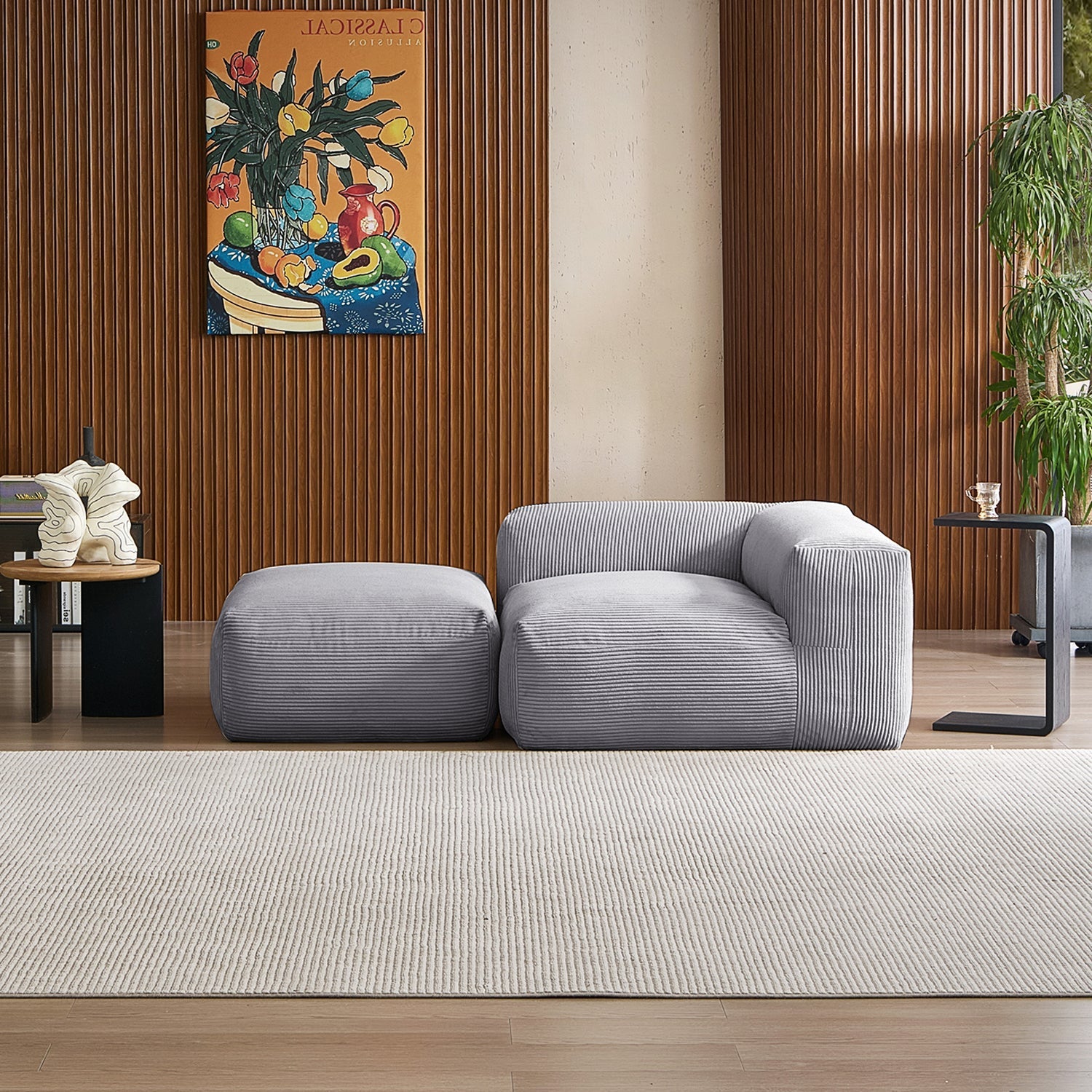 Modular Sofa - Mellow Half - Closed Sectional with Ottoman - MC - Mario Capasa